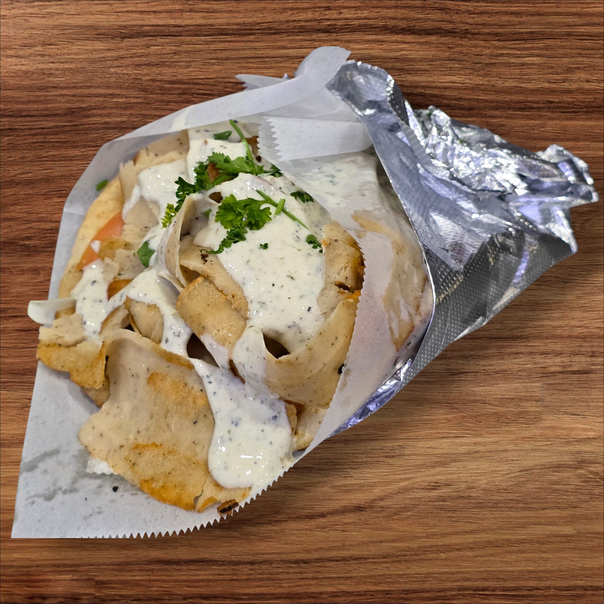 Chicken Gyro Sandwich.