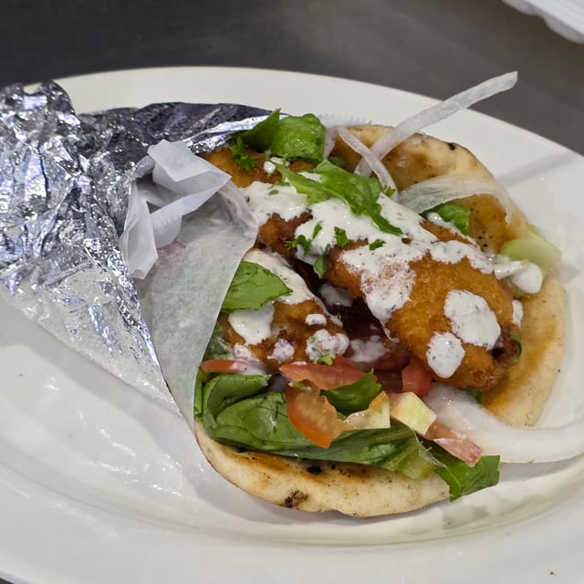 Fish Pita Sandwich.