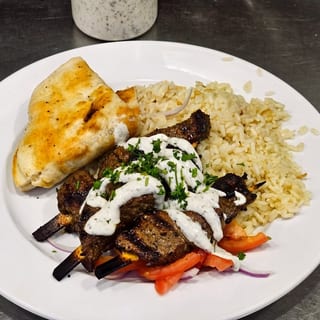 Beef Souvlaki Plate