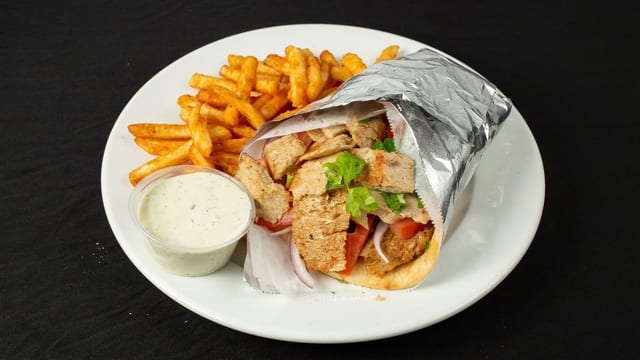 Chicken Gyro Sandwich Combo.