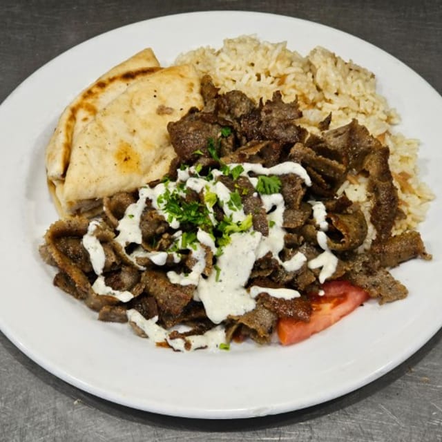 Beef & Lamb Gyro Plate.