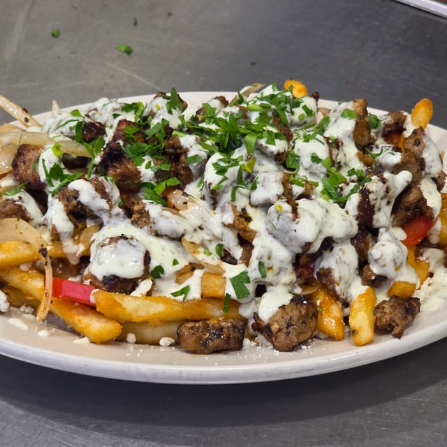 Chicken Souvlaki Fries.
