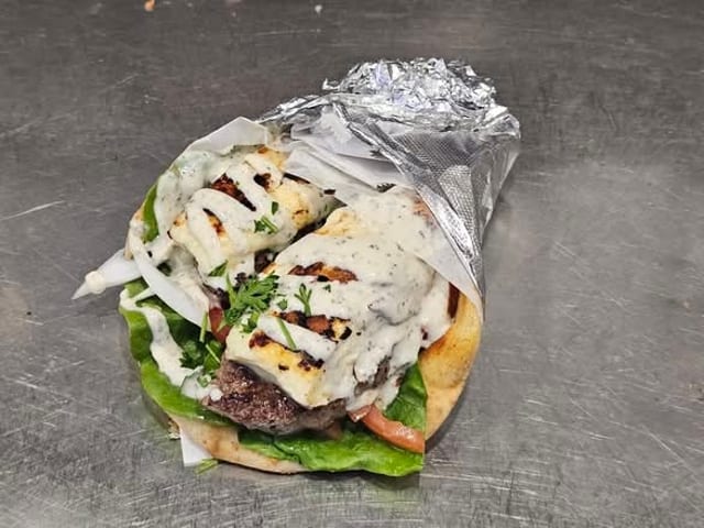 Grilled Halloumi Cheese Pita.