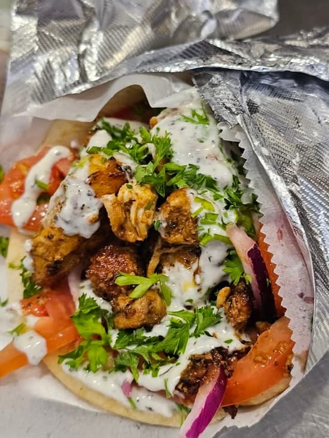Chicken Souvlaki Sandwich Combo.